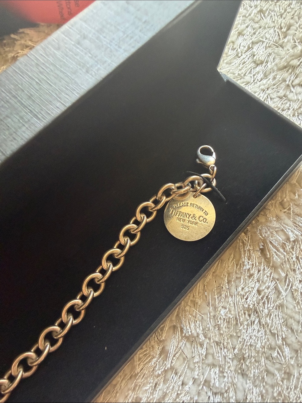 Tiffany & Co. Sterling Silver Round Tag Link Bracelet